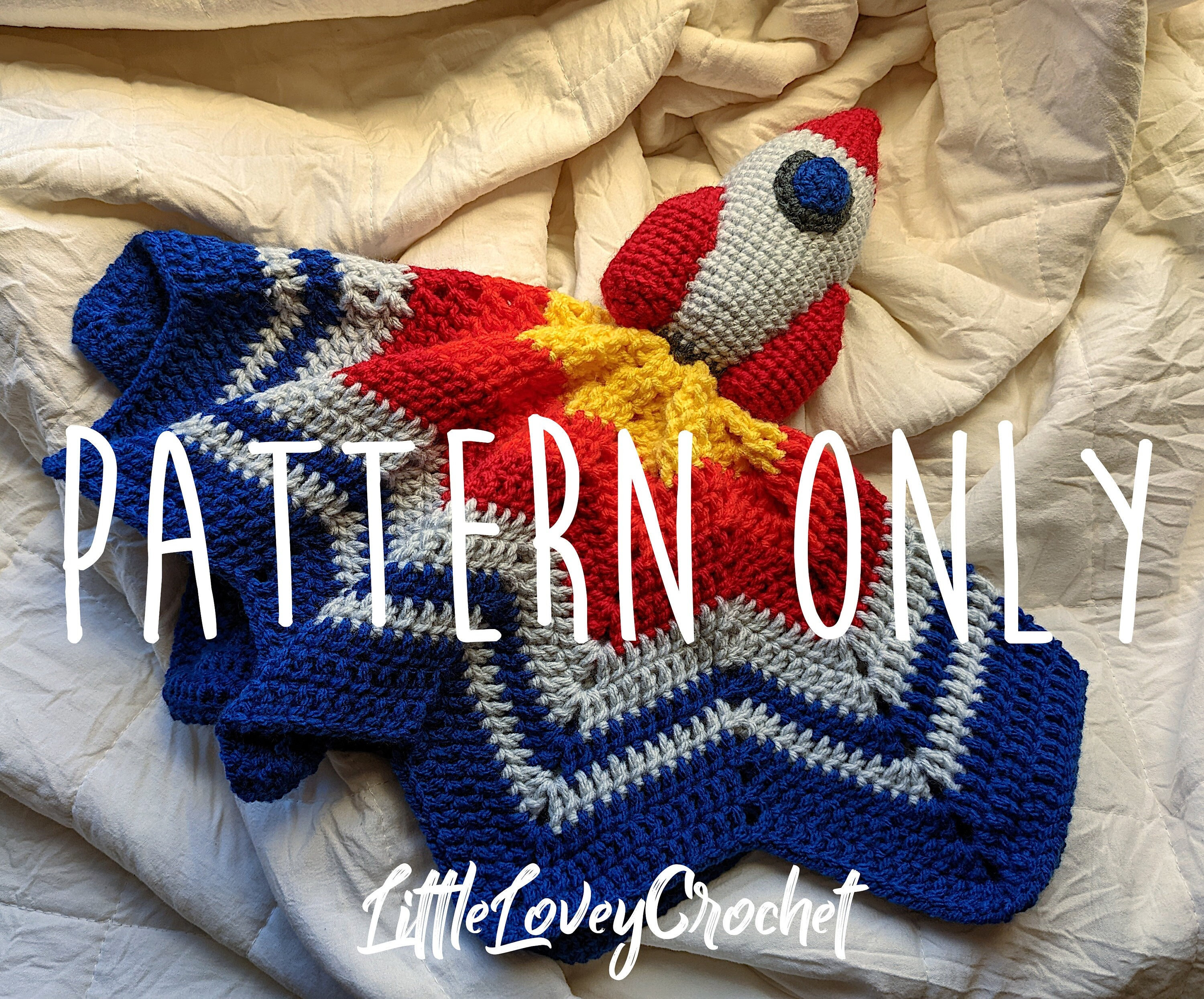 Rocket Ship Lovey Crochet Pattern | Lovey Crochet Pattern | PDF download