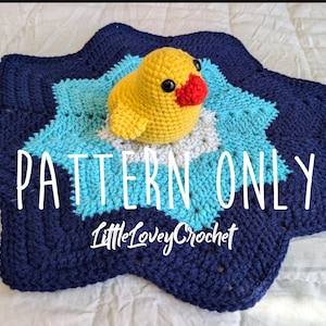 Ducky Lovey Blanket Crochet Pattern | Lovey Crochet Pattern | PDF download