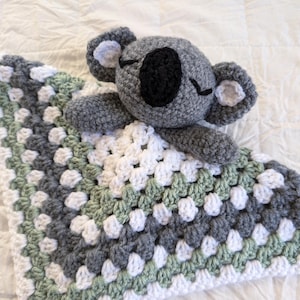 Koala Lovey Security Blanket | Koala Lovey | Baby and Toddler Toy | Baby Gift | Crochet Blanket