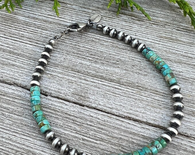 IT Davin Benally Navajo Handmade Zuni Kingsman Turquoise Bracelet main image 0