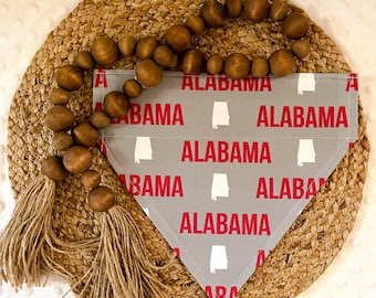 Alabama Roll Tide Dog Bandana: Over the Collar, College Football