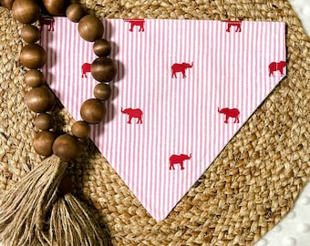 Alabama Elephant Dog Bandana: Over the Collar