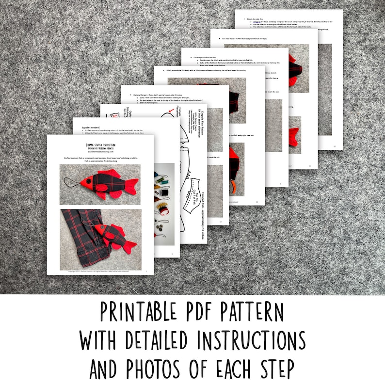 Crappie Fish Pattern: DIY Loved One Memory Keepsake (PDF Download ...