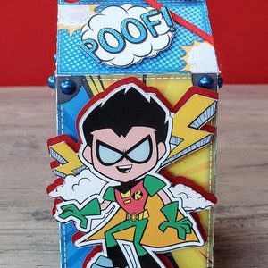 Teen Titans Birthday - Party- Multi/3D Layered - Favor Boxes Kit