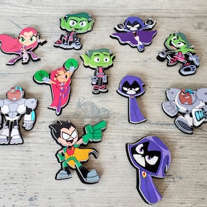 Teen Titans Birthday - Party- Multi/3D Layered - Clipart/Cut outs
