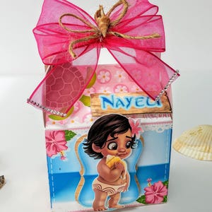 Baby Moana Birthday - Party- Multi/3D Layered - Favor Boxes Kit