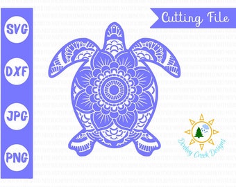 Download Zentangle turtle svg | Etsy