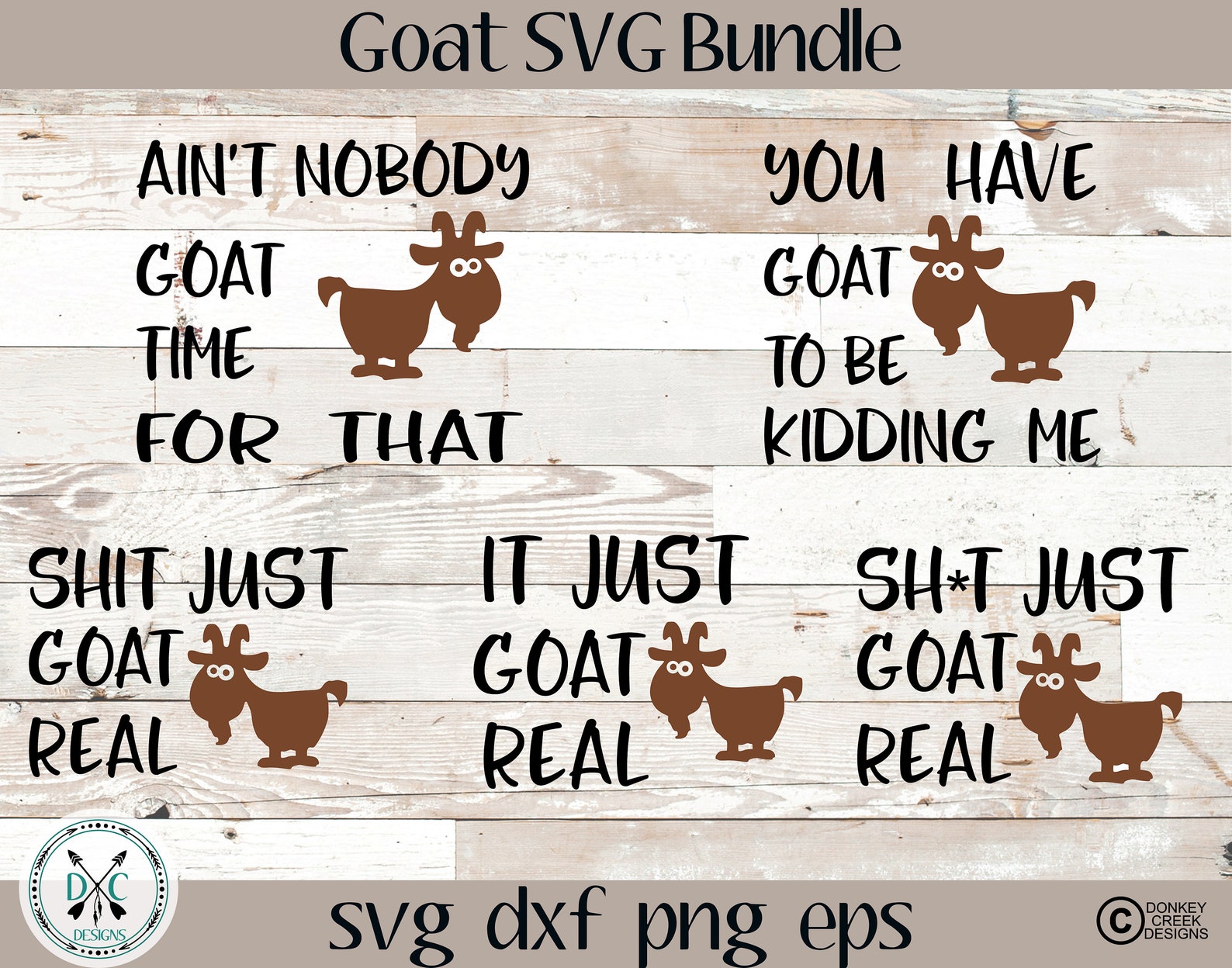 Goat SVG Bundle Funny Goat Puns Goat Svg Goat Quotes You Etsy