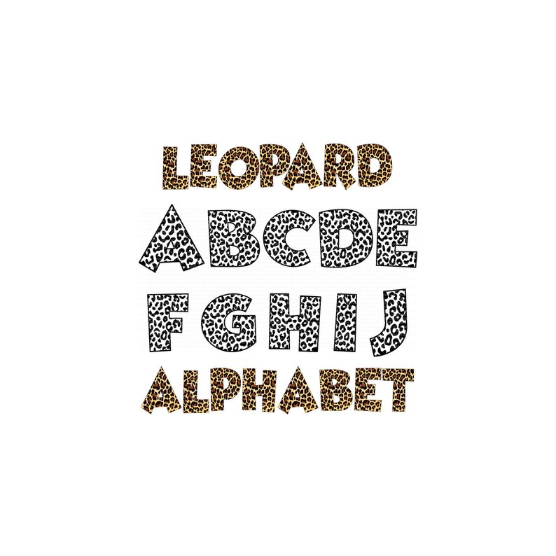 Download Leopard print alphabet SVG leopard print font svg leopard svg | Etsy