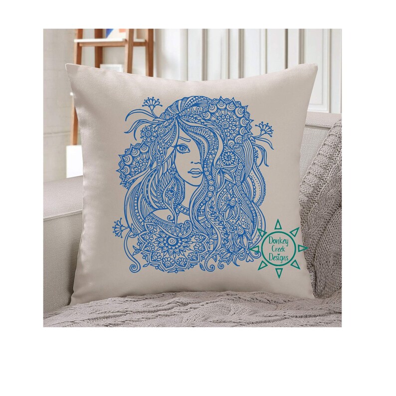 Download butterfly girl mandala SVG sugar skull silhouette cut file bundle unicorn adult coloring,Peacock ...