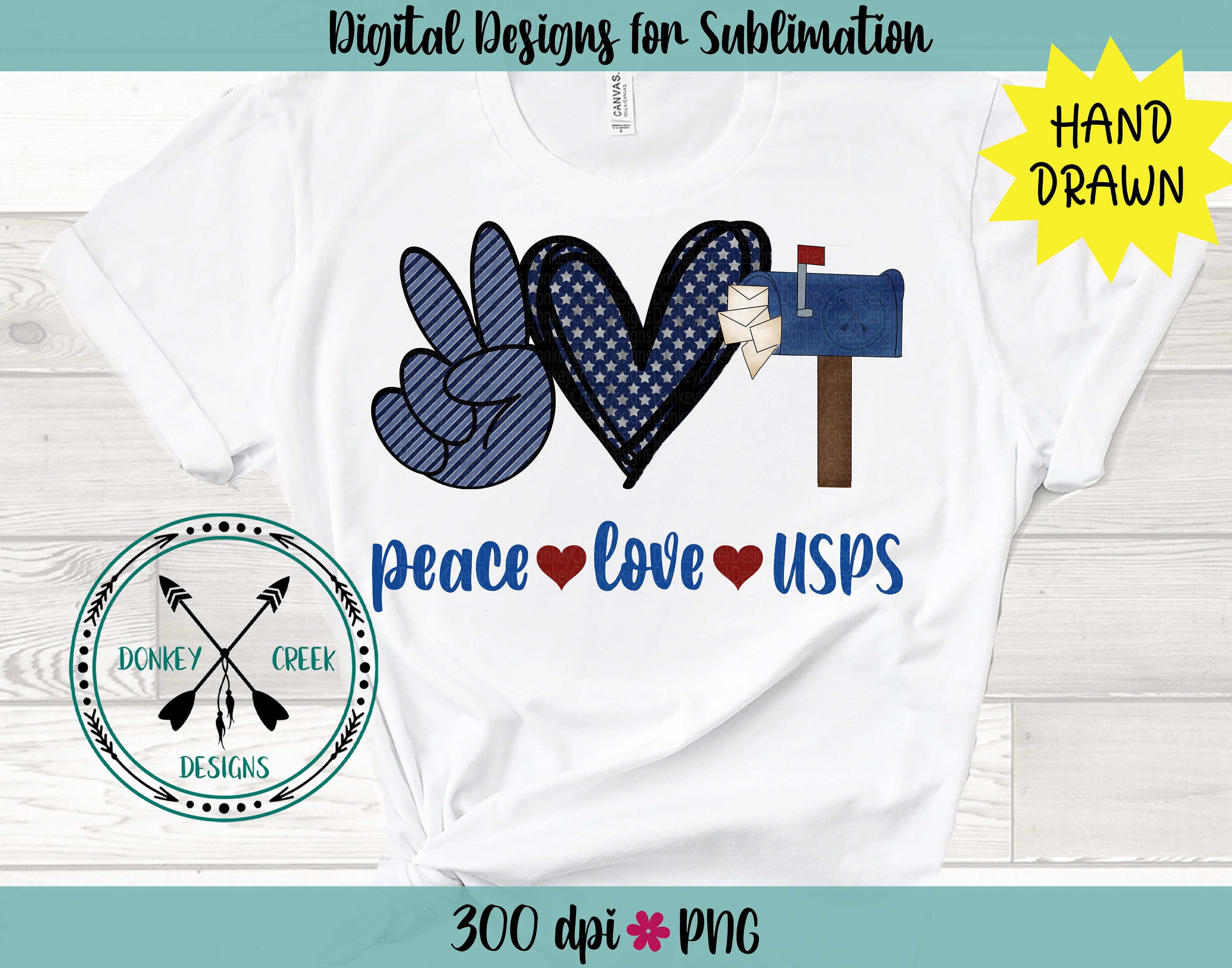 Download Peace Love Usps Sublimation Design Mailbox Clip Art Png Etsy