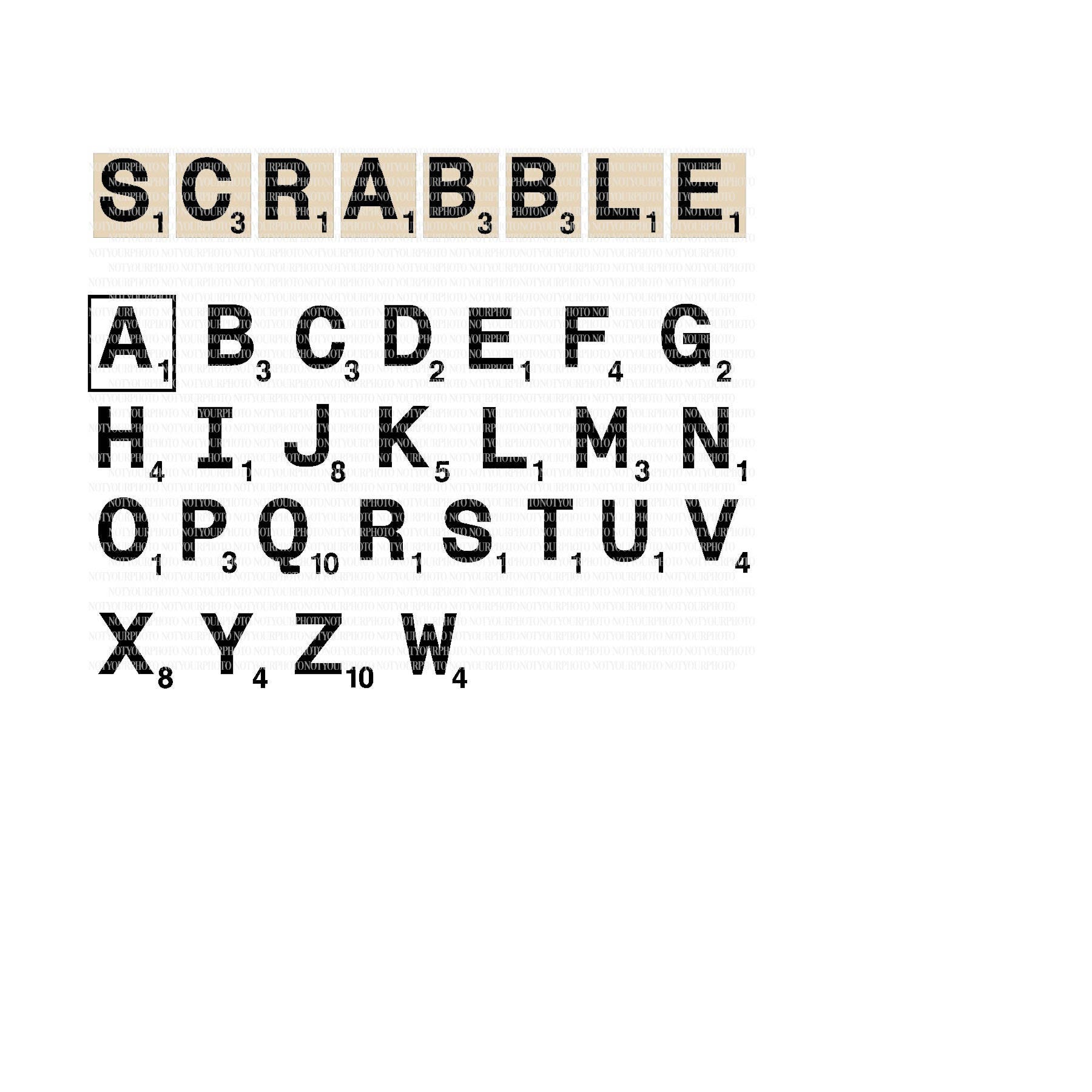 Download Scrabble letters SVG scrabble tile svg silhouette file diy ...