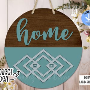 Boho Door Hanger SVG|Geometric SVG Sign Designs|Cut Files for Laser & Vinyl Cutter| Bohemian Style Home Decor Signs|