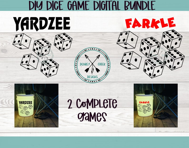 Download Yardzee SVG Dice game bundle family yard game Farkle yard | Etsy