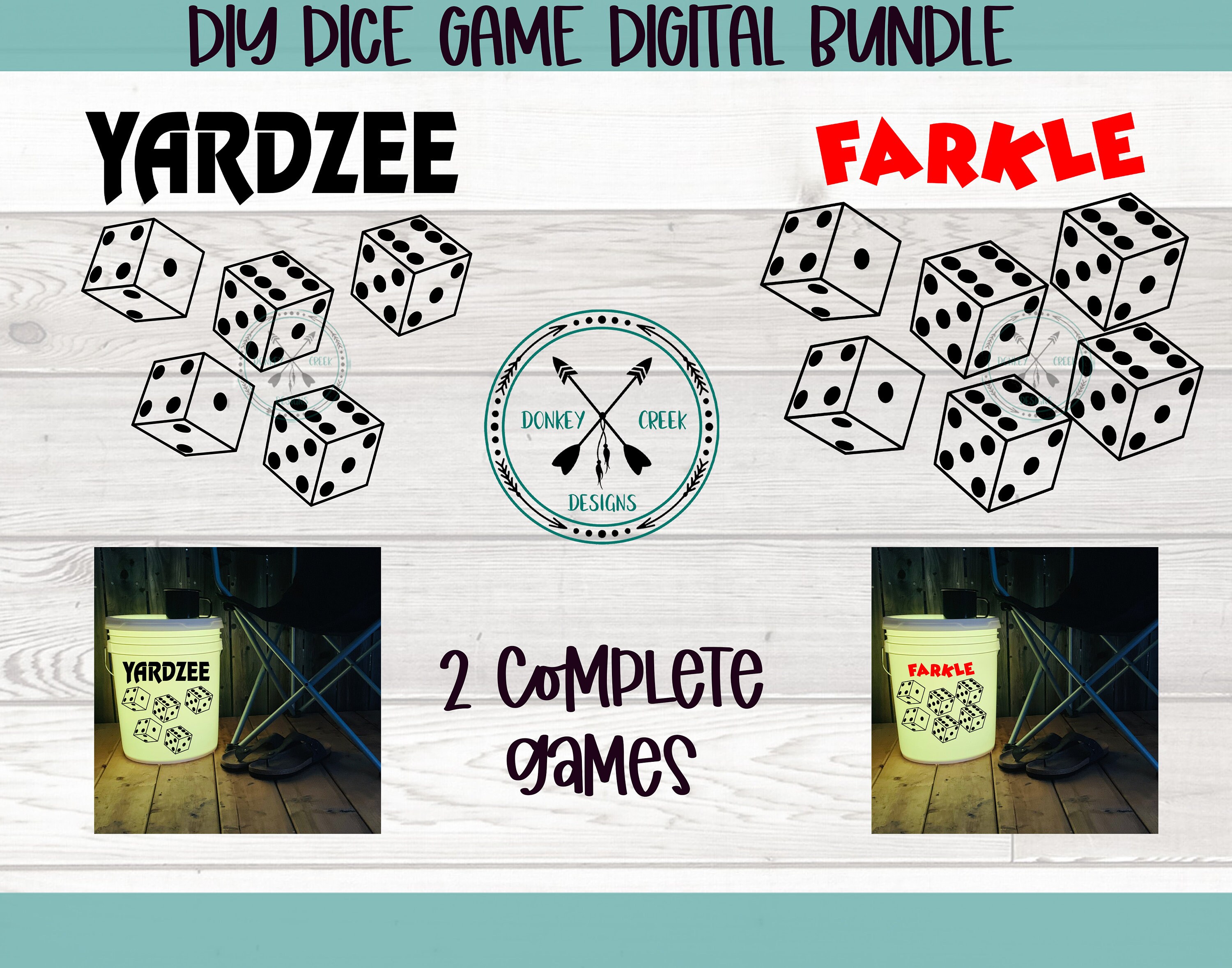 Yardzee SVG Dice Game Bundle Family Yard Game Farkle Yard Etsy Canada