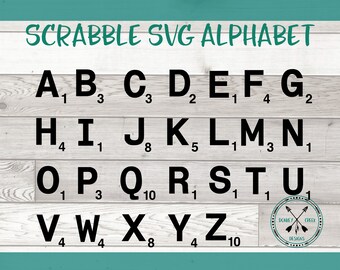 Scrabble letters SVG scrabble tile svg silhouette file diy scrabble letters Scrabble SVG alphabet  silhouette cut file home decor wall art