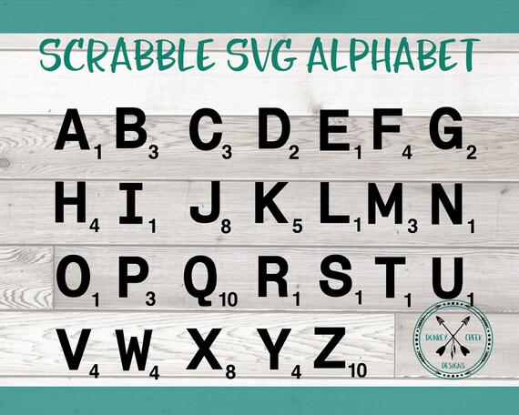 Scrabble Letters Svg Scrabble Tile Svg Silhouette File Diy Etsy