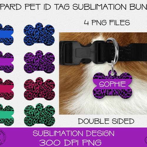 sublimation dog bone tag