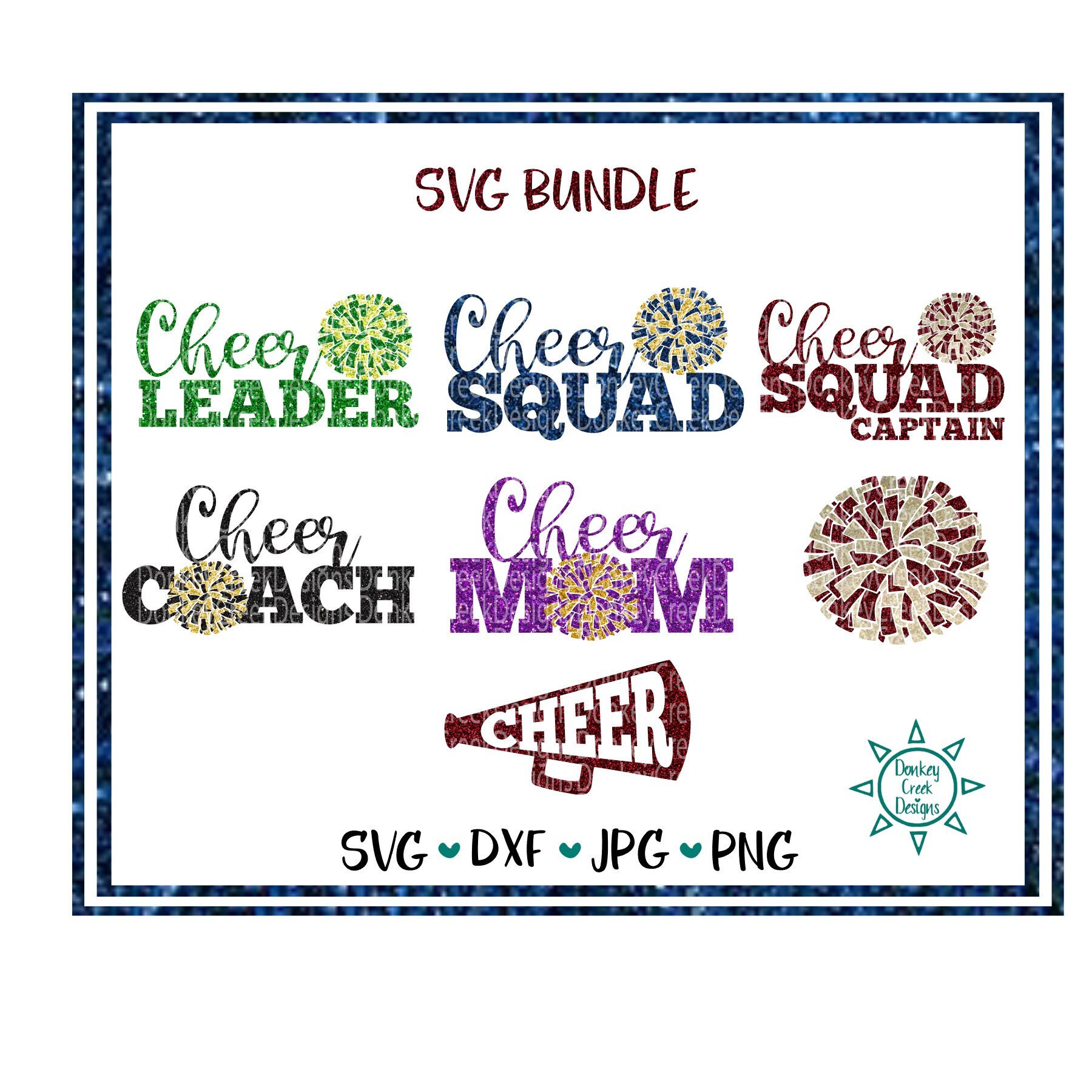 Download Cheerleader Svg Sublimation Design Bundle Cheer Squad Cheer Etsy