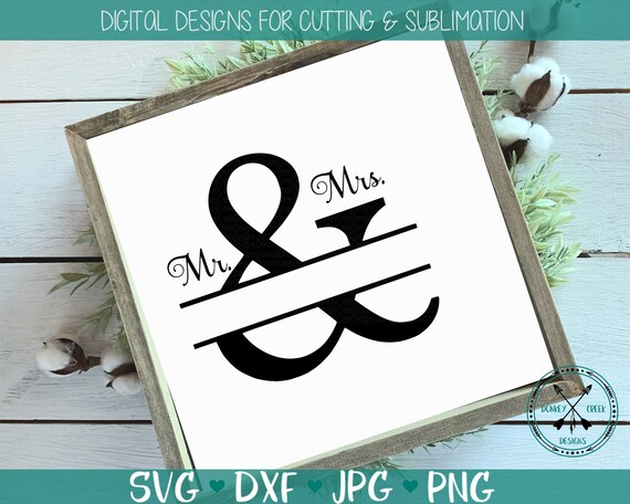 Download Mr Mrs Split Monogram Svg Wedding Monogram Silhouette Cut Etsy