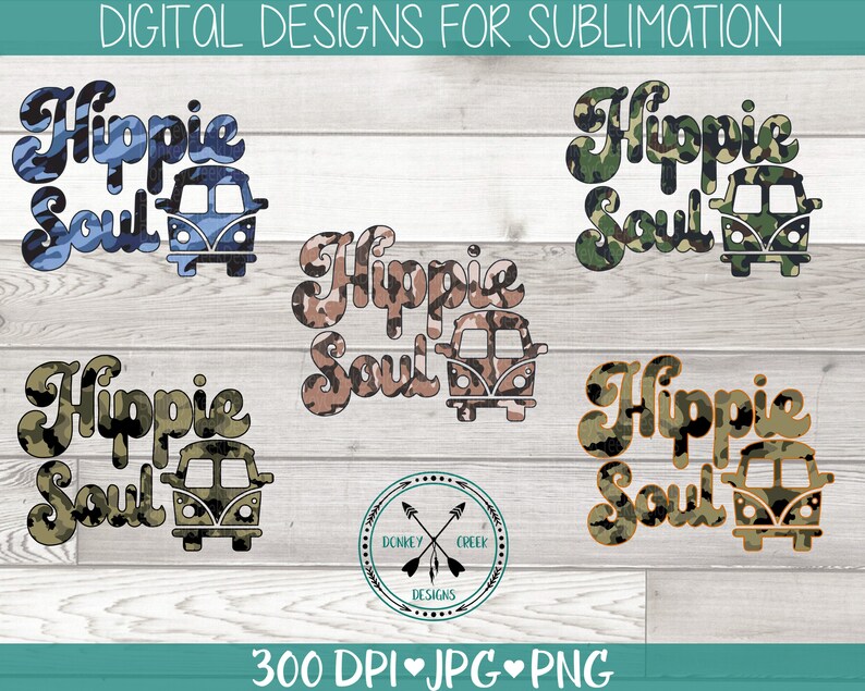 Download Hippie Soul Sublimation bundle hippie van Camouflage | Etsy