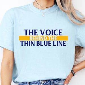 911 Dispatcher SVG Stimme hinter dünnen blauen Linie Kontur Cricut geschnitten Datei