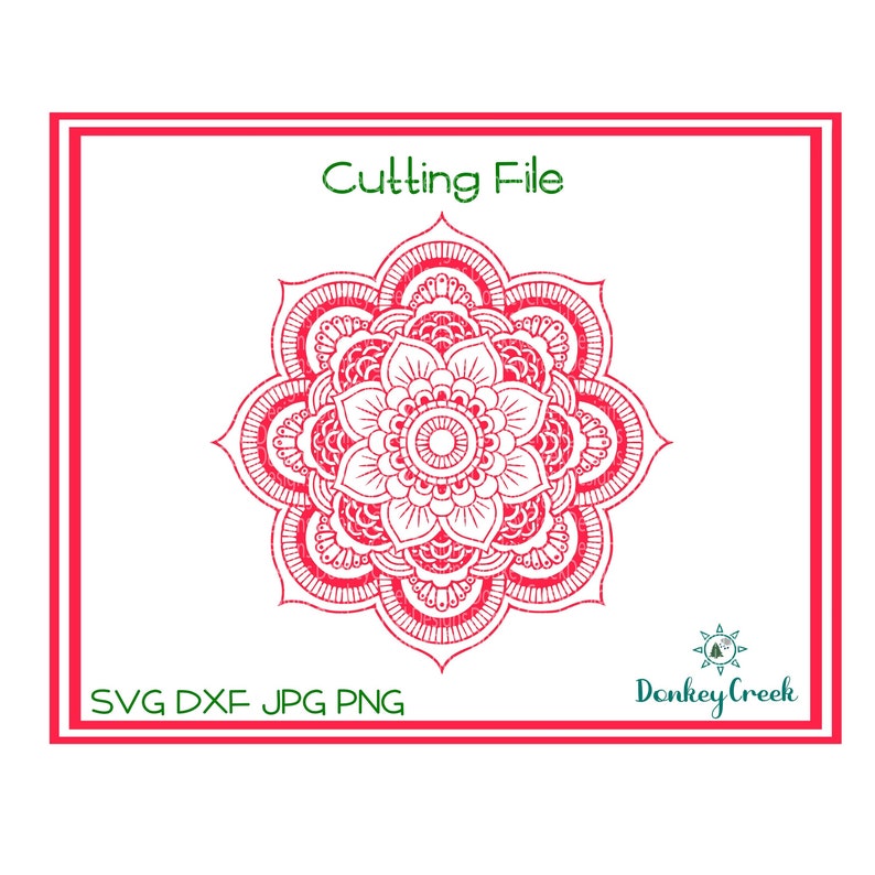 Download Mandala flower SVG intricate flower silhouette cricut cut ...