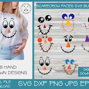 Scarecrow SVG, SVG Design Bundle,Fall decor svg, silhouette cutting file, scarecrow SVG Design Bundle