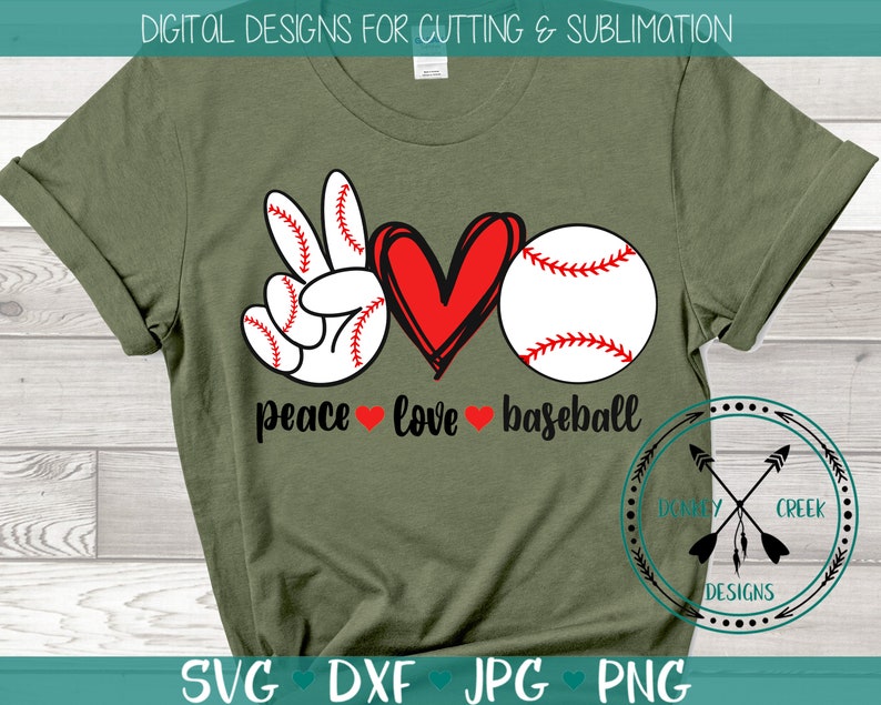 Download Peace Love Baseball SVG Peace Love SVG Hand Drawn | Etsy