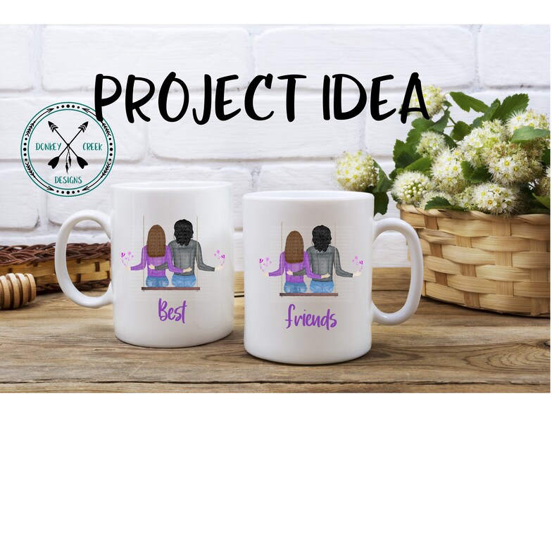 Download Best Friends PNG coffee mug design Hand Drawn Sublimation ...