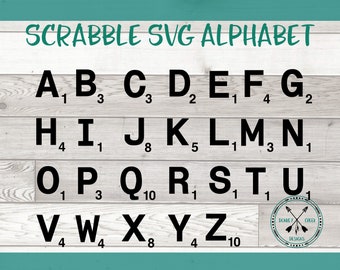 Scrabble letters SVG scrabble tile svg  DIY scrabble letters Scrabble alphabet SVG silhouette cricut file home decor wall art
