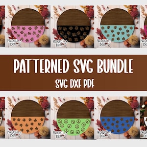 Laser Sign Bundle, Door Hanger SVG Designs, 10 Patterned SVG Files, Laser Cut Designs,Welcome Sign Designs, PDF & DXf included