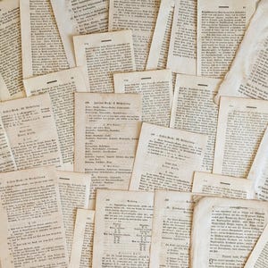 30 Antique Book Pages | 18th Century Assorted Book Pages | Vintage Original Book Pages | Rare, Old Book Pages