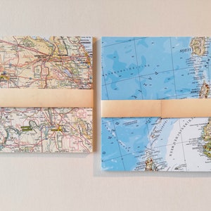 20 solid maps origami paper sheets 15 x 15 cm Origami from old maps Map origami image 9