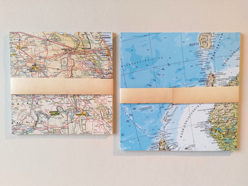 20 solid maps origami paper sheets 15 x 15 cm Origami from old maps Map origami image 9