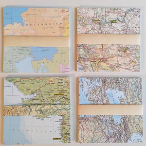 20 solid maps origami paper sheets 15 x 15 cm Origami from old maps Map origami image 6