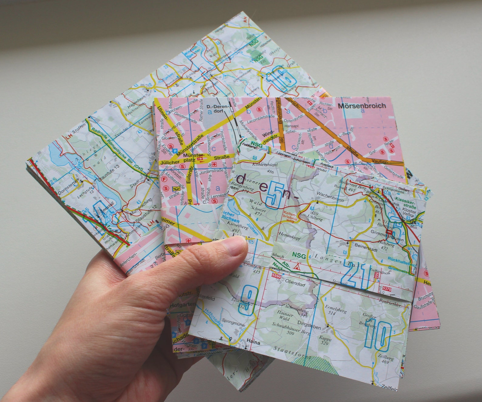 30 Sheets Map Origami 10x10cm 13x13cm und 15x15cm Origami Etsy