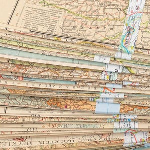 20 mapas antigos do século XIX | Mapas de jornal de sucata | Papel para mapas antigos