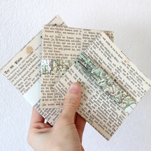 10x10cm Bibelseiten Origamipapier 50 Stück Origami aus alten Bibeln Buchorigami Bild 2
