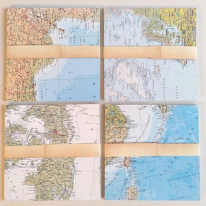 20 hojas de papel origami de mapas sólidos 15 x 15 cm Origami de mapas antiguos origami mapa imagen 7