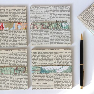 10 x 10 cm Bible pages origami paper 50 pieces Origami from old Bibles Book origami image 3