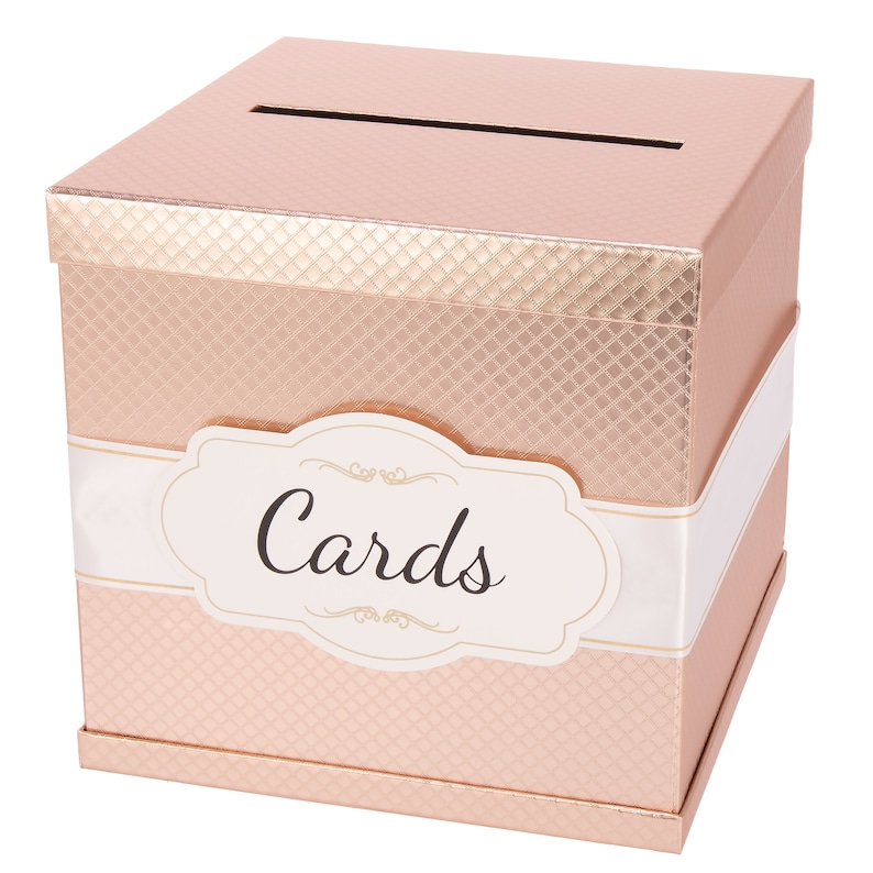 Rose Gold Wedding Gift Card Box Can be Personalized Etsy