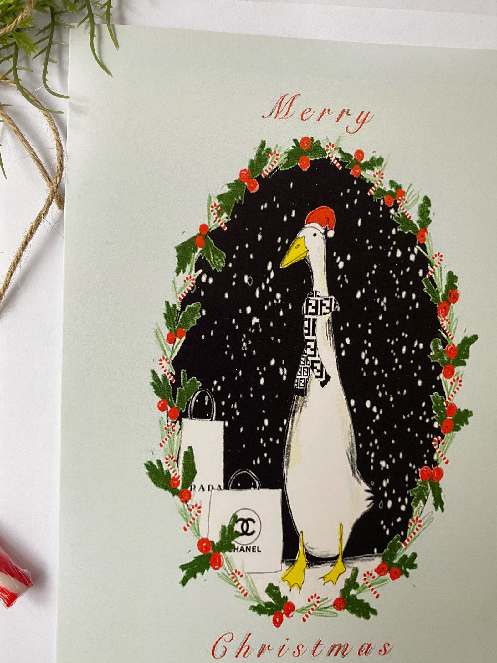5x Designer Duck Christmas cards Etsy