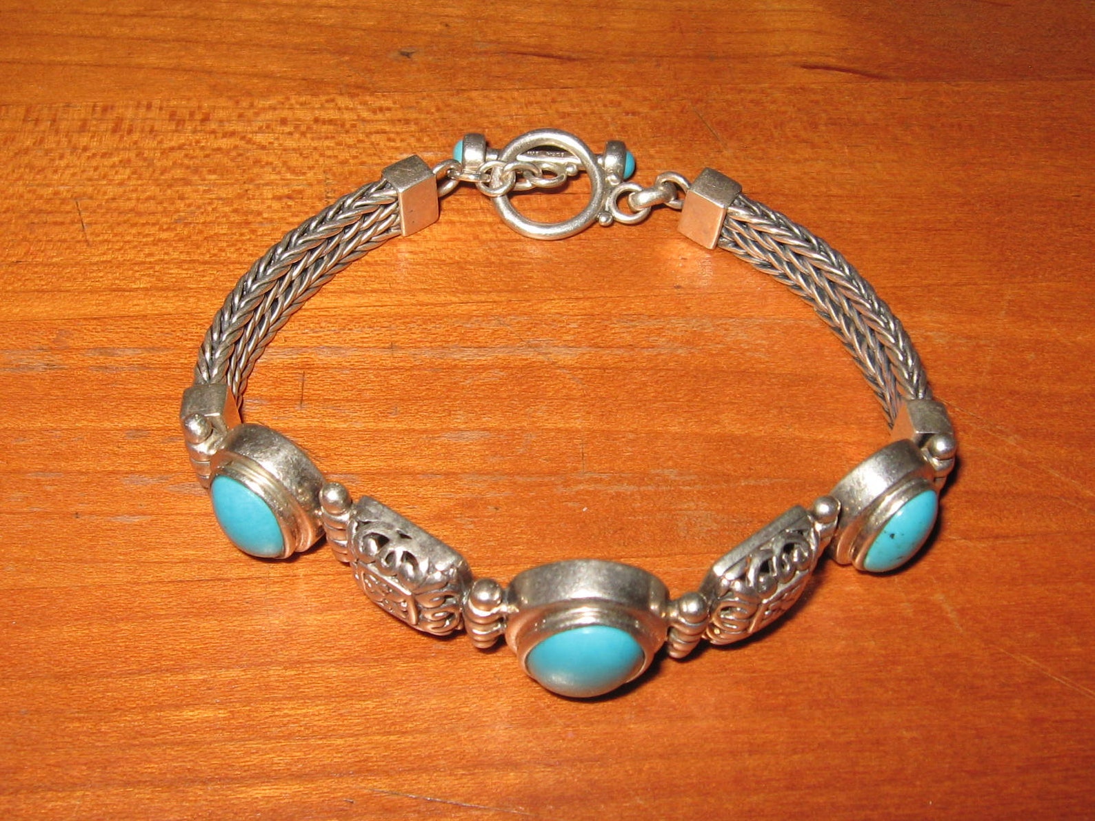 Southwestern Inspired Vintage QVC Sterling Silver and Three 3 Oval