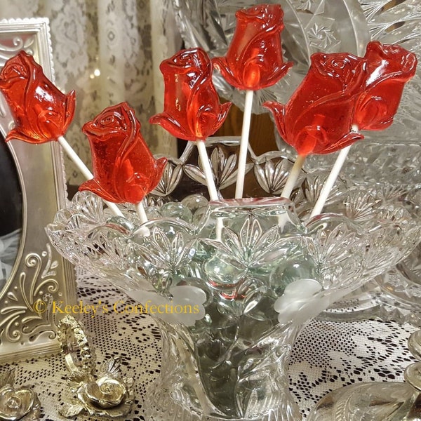 Valentine's Rose Clear Toy Candy, Barley Lollipops