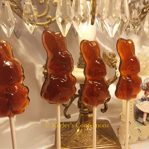 Easter Root Beer Bunnies Clear Toy Candy Lollipops Etsy