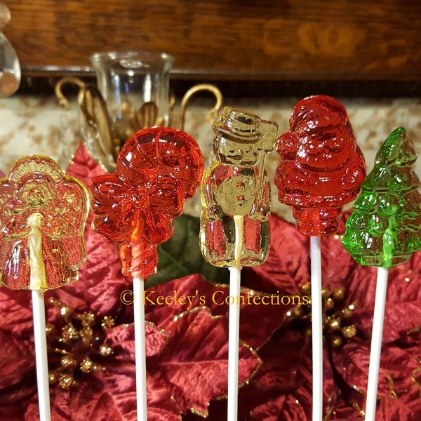 Christmas Clear Toy Candy, Barley Lollipops