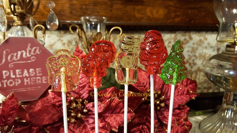 Christmas Clear Toy Candy, Barley Lollipops image 1