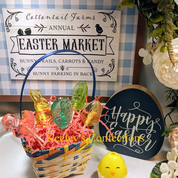 Easter Clear Toy Candy, Barley Lollipops