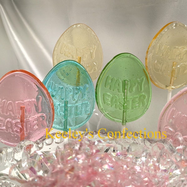 Happy Easter Clear Toy Candy Egg Lollipops